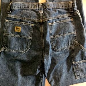 Lee Carpenter 32X32 Men’s Retro Stone Blue Jeans, 7 Pockets & 1 Hammer Hoop